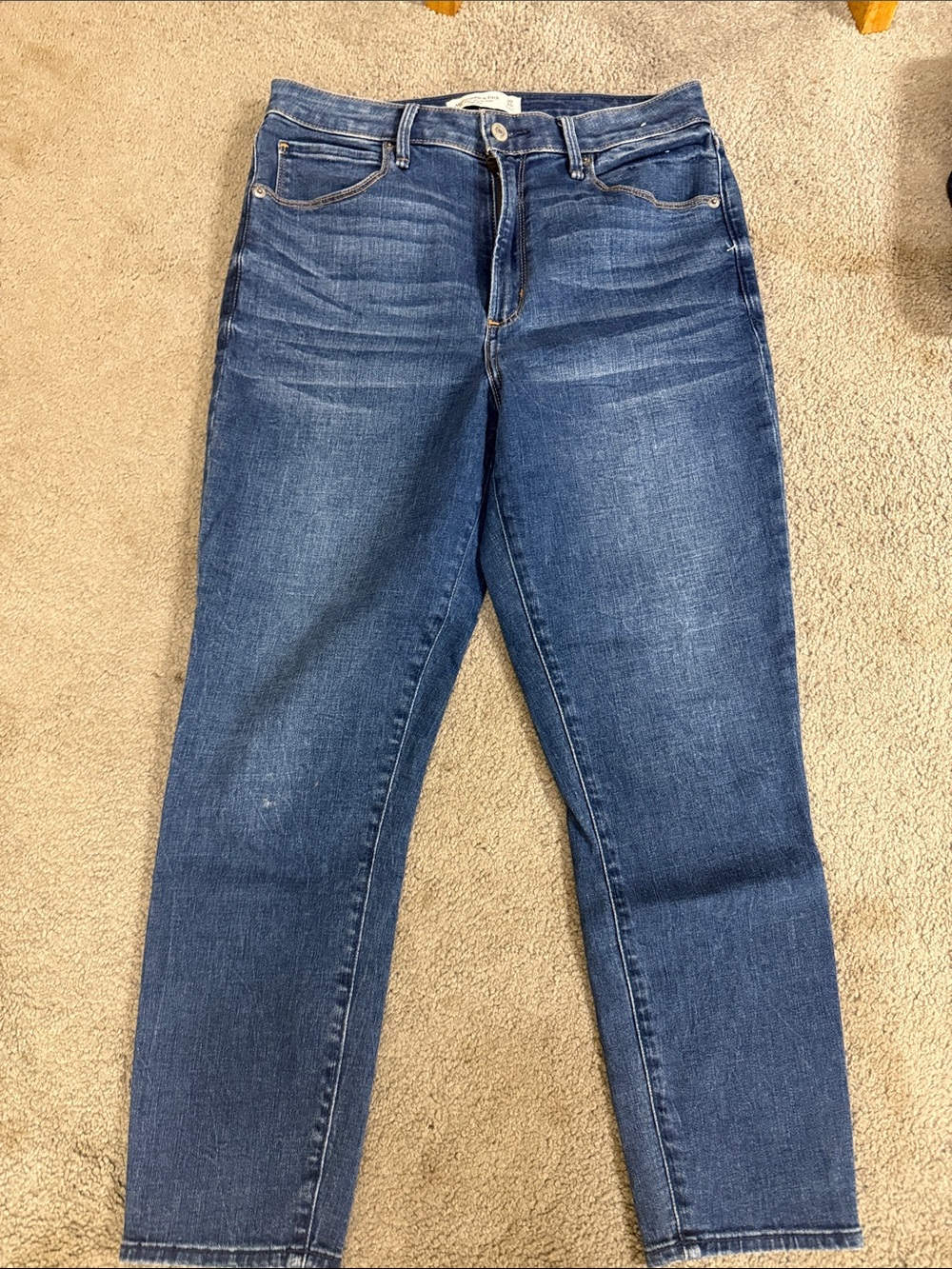 Classic Mid-Rise Slim Jeans in Medium Blue